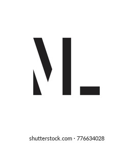 ML letter logo design vector
