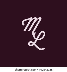 ML Letter Logo, Icon, Vector element design
