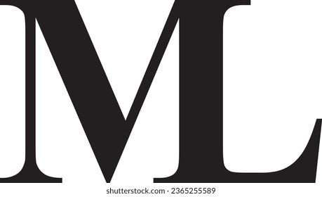 ML letter modern logo design