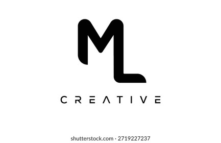 ML Letter Monogram Logo for Modern Creative Brand Identity