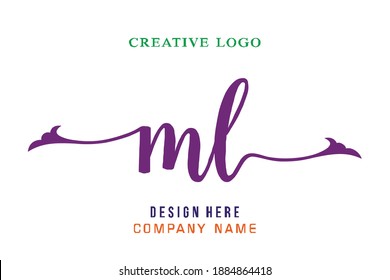 El logotipo de las letras ML es sencillo, fácil de entender y autorizado