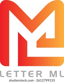 ML Lettermark Logo Design. Gradient ML Logo