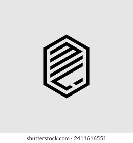 ML line geometric monogram with high quality professional design that will print well