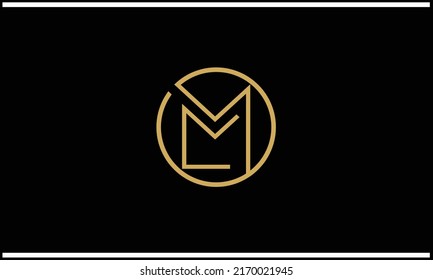 Monogramm des Logos für abstrakte ML-, LM-Buchstaben