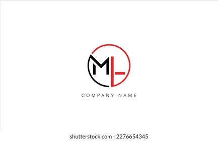 Monograma con el logotipo de las letras abstractas ML, LM