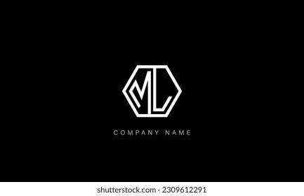 ML, LM, Abstract Letters Logo Monogram