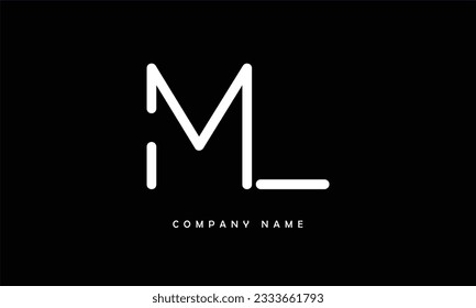 Monograma de las letras abstractas ML, LM