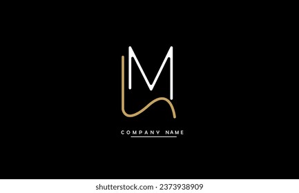 Monograma de las letras abstractas ML, LM