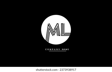 ML, LM Abstract Letters Logo Monogram