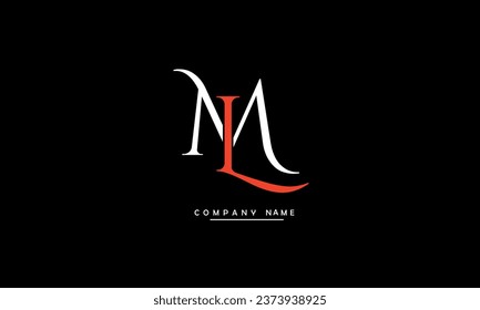 Monograma de las letras abstractas ML, LM