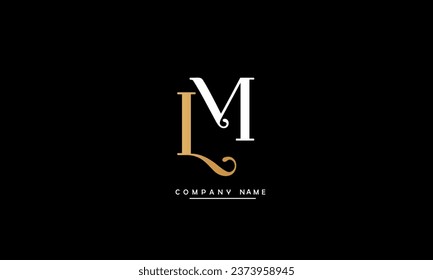 ML, LM Abstract Letters Logo Monogram