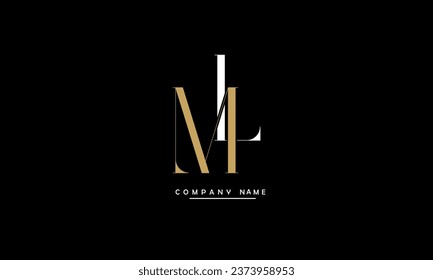 ML, LM Abstract Letters Logo Monogram