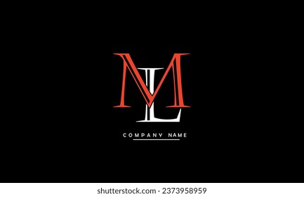 Monograma de las letras abstractas ML, LM