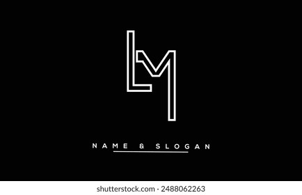 ML, LM Abstract Letters Logo Monogram