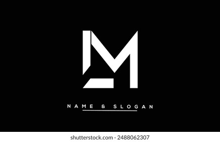 ML, LM Abstract Letters Logo Monogram