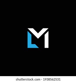 ML or LM abstract outstanding professional business awesome artistic branding company different colors illustration logo.