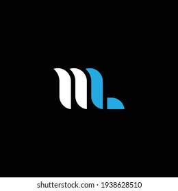 ML or LM abstract outstanding professional business awesome artistic branding company different colors illustration logo.