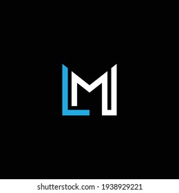 ML or LM abstract outstanding professional business awesome artistic branding company different colors illustration logo