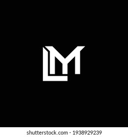 ML or LM abstract outstanding professional business awesome artistic branding company different colors illustration logo
