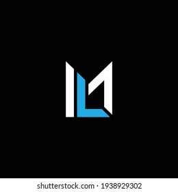ML or LM abstract outstanding professional business awesome artistic branding company different colors illustration logo