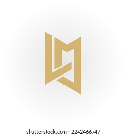 ML or LM abstract outstanding professional business awesome artistic branding company different colors illustration logo.
