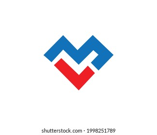 ML and LM letter logo icon design vector illustration