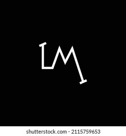 ML LM letters based on initial icon logo, creative unique and stylish 