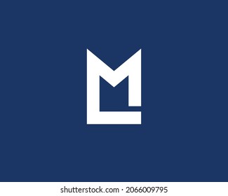 ML LM logo design vector template