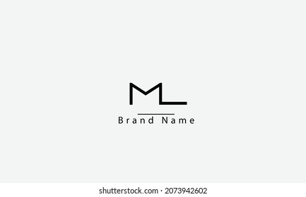 ML LM M L abstract vector logo monogram template