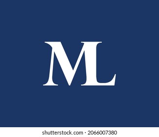 ML logo design vector template