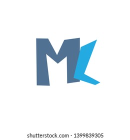 ML Logo Leter Vector Illustration