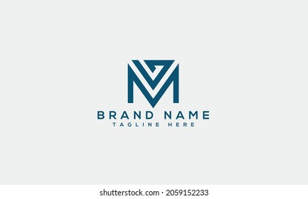ML m l modern creative alphabet letter logo icon template