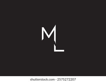 ML minimalist creative logo design and initial logo