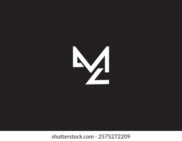 ML minimalist creative logo design and initial logo