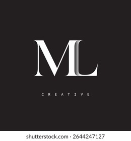 ML Monogram Logo Minimal Elegant Letter mark for Luxury, Fashion   Creative Brands	
