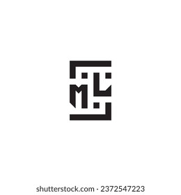 ML square concept retro logo in high quality professional design that will print well across any print media