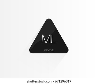 ML Triangle Letter Logo