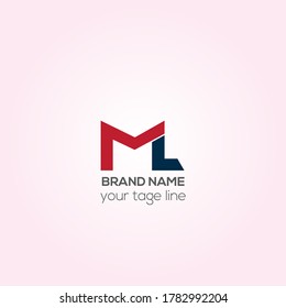 ML vector logo design, ML Creative logo design