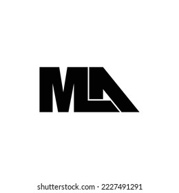 MLA letter monogram logo design vector