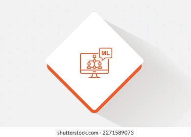 ML-assisted Segmentation icon vector design