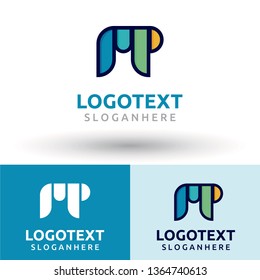 M-Latter Logo Blue