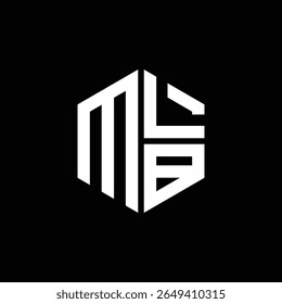 Logotipo da MLB Ícone da MLB Monograma da MLB Letra da MLB minimalista Círculo plano Design de logotipo abstrato moderno único.