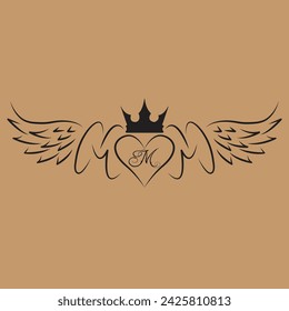 M-letter Love Vector T-Shirt Design