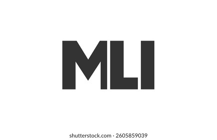MLI logo design template with strong and modern bold text. Initial based vector logotype featuring simple and minimal typography. Trendy company identity ideal for businesses brand presence.