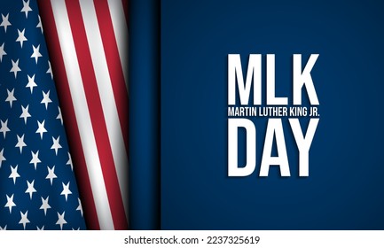 MLK Day Background Design. Banner, Poster, Greeting Card. Vector Illustration. 