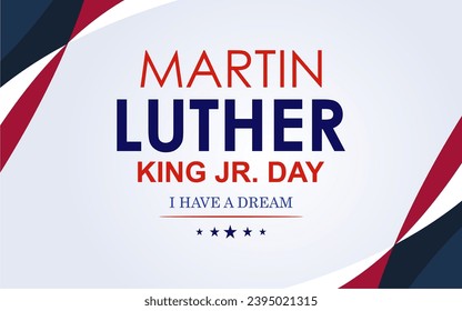 MLK Day Background Design. Banner, Poster, Greeting Card. 