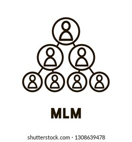 MLM, multi-level marketin icon for e-commerce. Can be used in web and mobile. Vector EPS10.