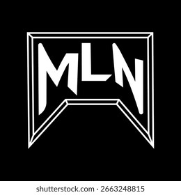 Logo-Design für Technologieunternehmen mit MILLION-Buchstaben. MILLION Logo Design schwarz-weiß Farbkombination. MILLION-Logo