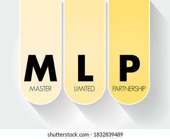 MLP - Master Limited Partnership acronym, business concept background