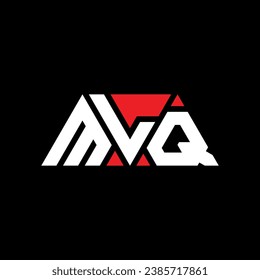 Diseño del logotipo de la letra triangular MLQ con forma triangular. Monograma de diseño del logotipo del triángulo MLQ. Plantilla de logotipo vectorial de triángulo MLQ con color rojo. Logo triangular MLQ Diseño sencillo, elegante y lujoso.